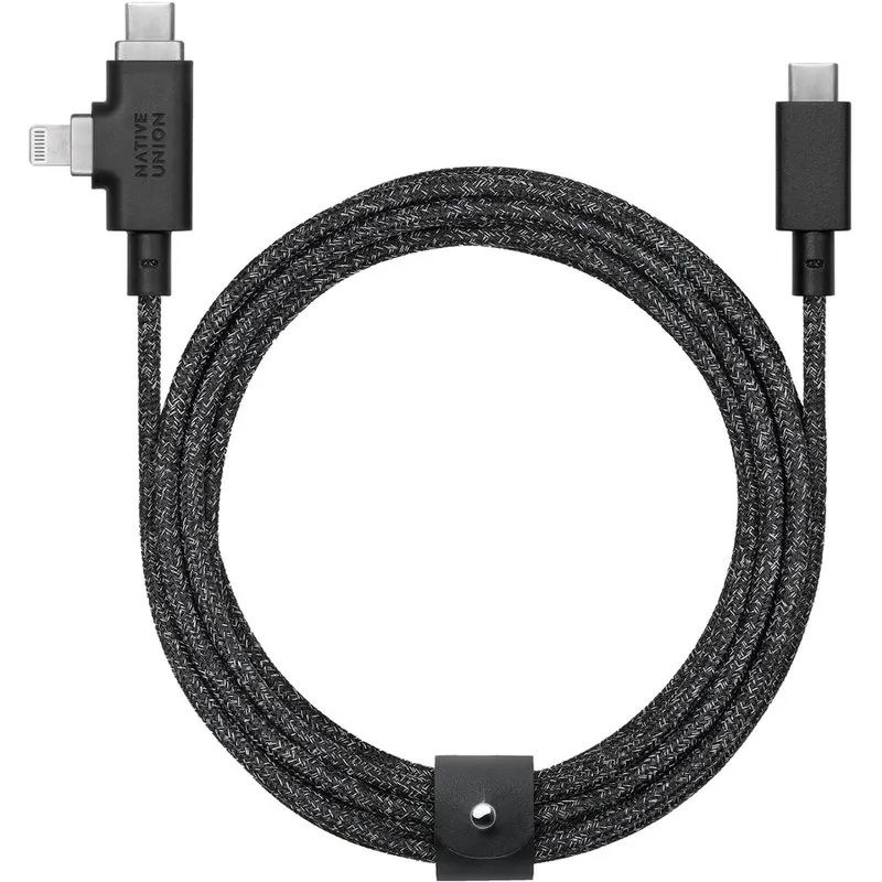 NATIVE UNION Native Union Belt Cable Duo Pro USB-C to USB-C/Lightning 240W 2,4m - Cosmos