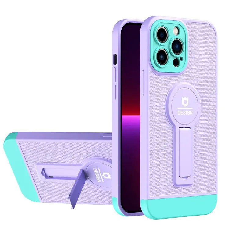 Flippy, Husa Armor Design cu Stand pentru Apple iPhone 14 Pro Max Mov / Albastru