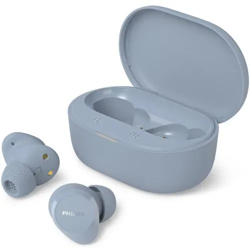Casti True Wireless In-Ear Philips TAT1300LB/00, Bluetooth 6.0, Microfon, IPX4, Autonomie 24h (Albastru deschis)