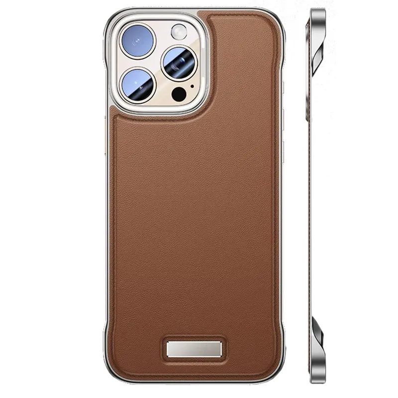 Husa pentru iPhone 15 Pro Max, husa de protectie pentru telefon, Flippy, Design Modern fara margini, din Piele PU