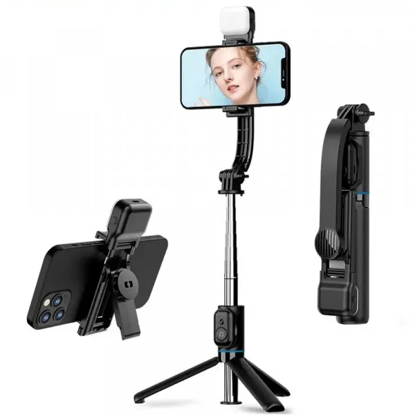 techsuit Selfie Stick Bluetooth Techsuit C01s, Universal, Negru