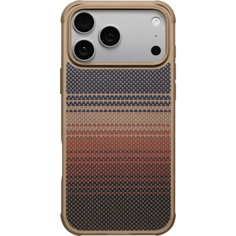 Pitaka Carcasa Pitaka Aramid ProGuard Sunset compatibila cu iPhone 17 Pro Max, Portocaliu