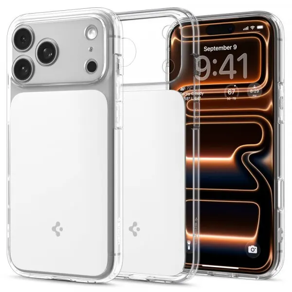 Spigen Husa MagSafe pentru Apple iPhone 17 Pro Max, Spigen, Ultra Hybrid T, Alba ACS10280