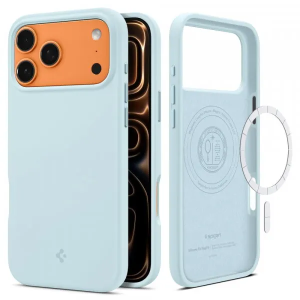 Spigen Husa MagSafe pentru Apple iPhone 17 Pro, Spigen, Silicone Fit, Bleu ACS10338