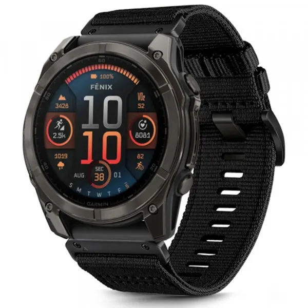 techsuit Curea Techsuit W070 pentru Garmin Watch Fenix / Forerunner / Approach Series, 22mm, Neagra