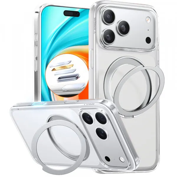Torras Husa MagSafe pentru Apple iPhone 17 Pro Max, Torras, Ostand Pro, Transparenta