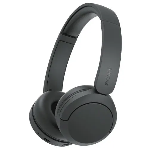Casti On Ear Sony WH-CH530B, Wireless, Bluetooth, Multipoint connection, Microfon, Egalizator pe 10 benzi, Quick Charge, Autonomie 55 ore (Negru)