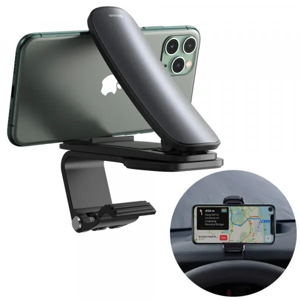 BASEUS Suport telefon auto Baseus Big Mouth Pro Car Mount, Negru, compatibil 4.7-6.5 inch