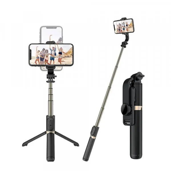 techsuit Selfie Stick Bluetooth Techsuit Q03, Universal, Negru