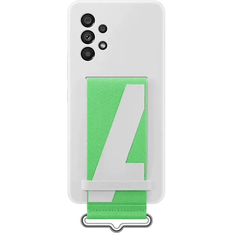 Samsung Husa de protectie Samsung Silicone Cover with Strap pentru Galaxy A53 5G, White