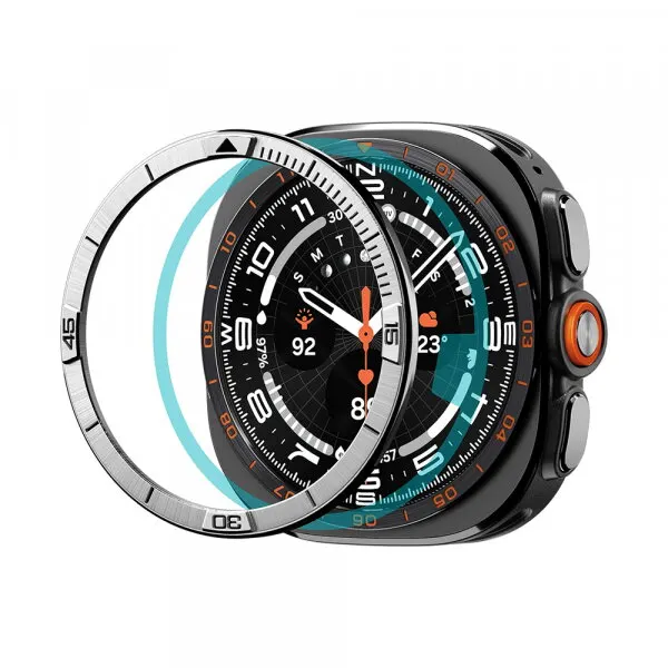 Spigen Rama Protectie Spigen Tune Pilot pentru Samsung Galaxy Watch Ultra2, Argintie ACS11616