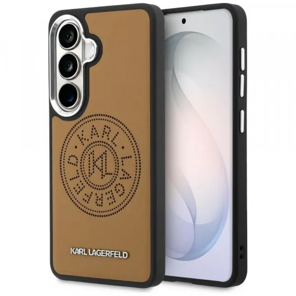 Karl Lagerfeld Husa MagSafe pentru Samsung Galaxy S26 S942, Karl Lagerfeld, Karl Round Point Logo, Maro