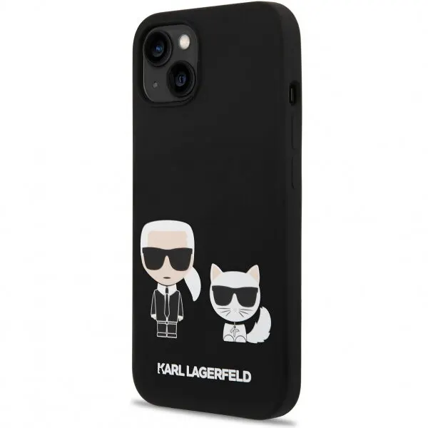 Karl Lagerfeld Husa MagSafe pentru Apple iPhone 14 Plus, Karl Lagerfeld, Silicone Karl & Choupette, Neagra