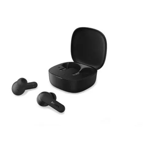 Casti True Wireless In-Ear Philips TAT2100BK/00, Bluetooth 6.0, Microfon, IPX4, Autonomie 36h (Negru)