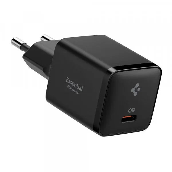 Spigen Incarcator Retea Spigen EE301EU Essential, 30W, 3A, 1 x USB-C, Negru ACH09493
