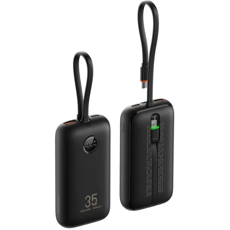 VEGER Baterie portabila Veger W1188, USB-C, USB-A, 10000 mAh, 5 V, 2 A, 35 W, Negru