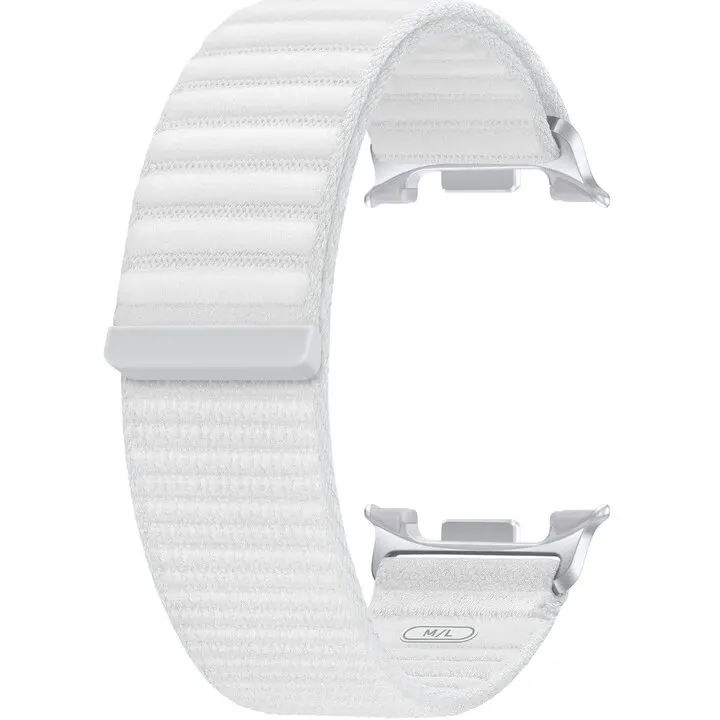Samsung Curea Smartwatch Samsung Fabric Band, pentru Galaxy Watch8 / Watch8 Classic, marime M/L, Alb