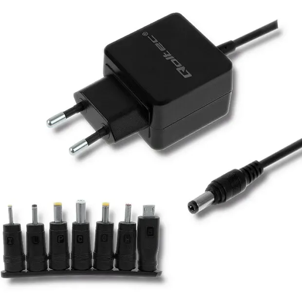 QOLTEC Adaptor de alimentare universal Qoltec 15W | 5V | 3A | Compact | MultiPlug | 7 mufe