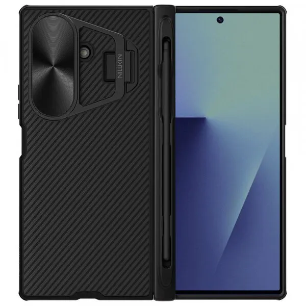 NILLKIN Husa pentru Samsung Galaxy Z Fold7 F966, Nillkin, CamShield Prop with Metal Lens Cover and S-Pen Holder, Neagra