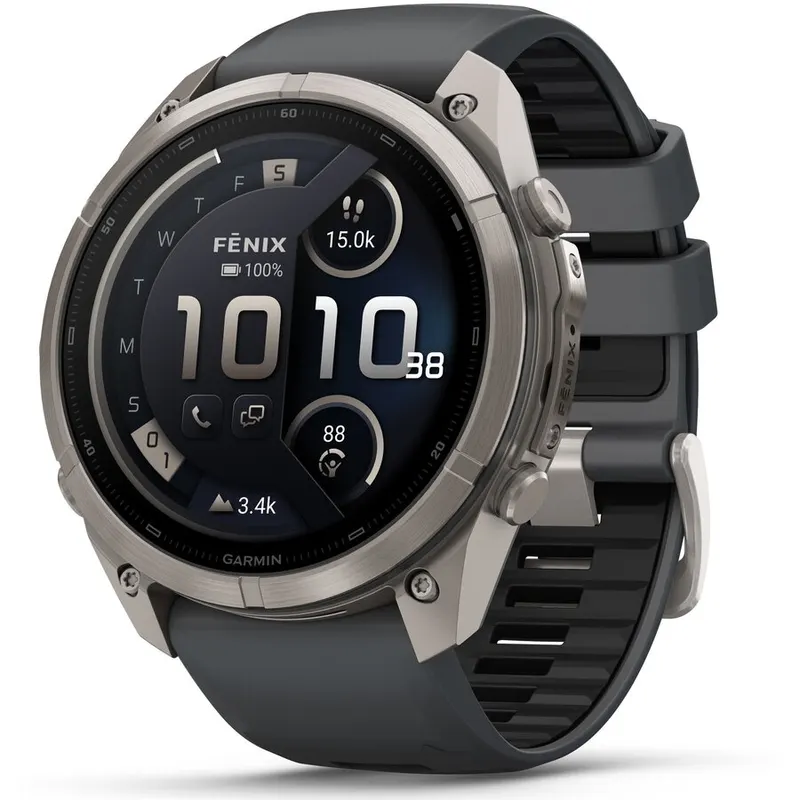 GARMIN Ceas inteligent Garmin fenix 9 Pro, 51mm, AMOLED, inReach, GPS, Wi-Fi, Android/iOS, Sapphire, Titan, cu curea din silicon Graphite-Negru