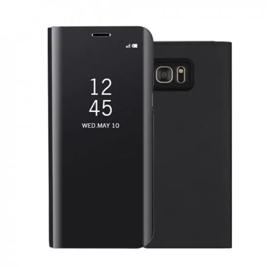 Huawei, Husa Huawei Y7 2019 Flip Cover Oglinda Negru