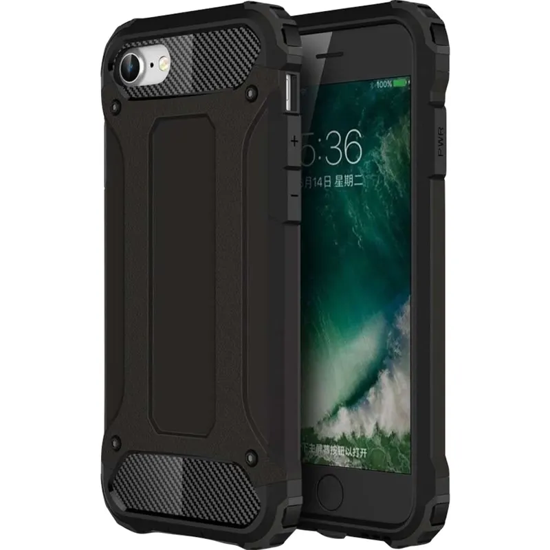 Flippy, Husa protectie Flippy pentru Huawei P40 Lite E Defender Model 1, Negru