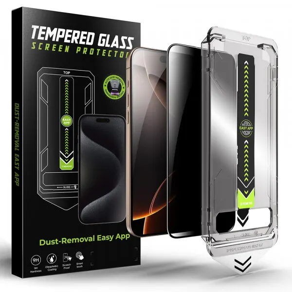 techsuit Folie de protectie Ecran Privacy Techsuit TitanGlass pentru Apple iPhone 16 Pro Max, Sticla Securizata, Full Glue