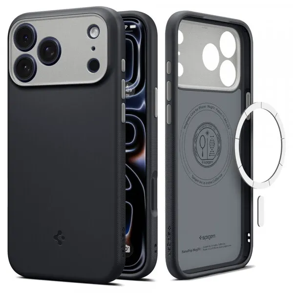 Spigen Husa MagSafe pentru Apple iPhone 18 Pro Max / 17 Pro Max, Spigen, Caseology Nano Pop, Neagra ACS12142