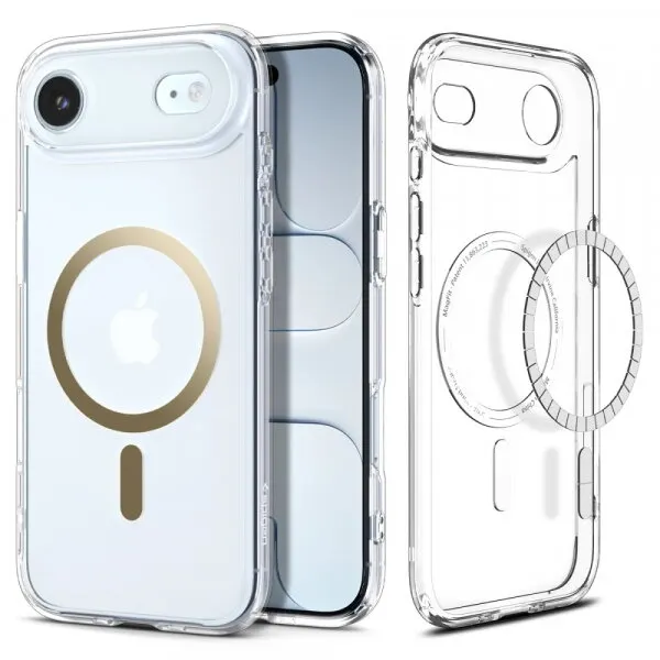 Spigen Husa MagSafe pentru Apple iPhone 17 Air, Spigen, Ultra Hybrid, Aurie Transparenta ACS10315