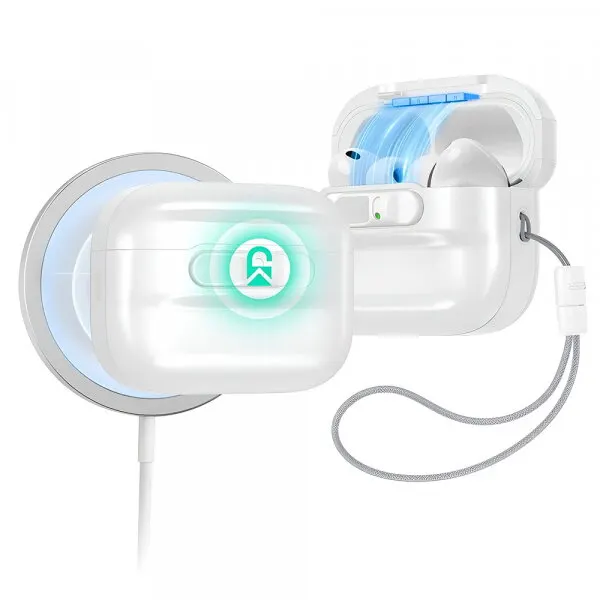 ESR Husa ESR Pulse Magnetic FlickLock pentru Apple AirPods Pro 3, Alba