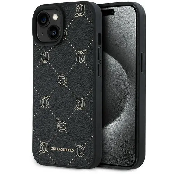 Karl Lagerfeld Husa MagSafe pentru Apple iPhone 15 Plus, Karl Lagerfeld, Karl's Head, Neagra