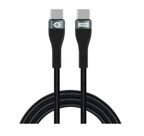 Cablu de date Conceptronic ETTA01B20, USB-C male - USB-C male, 2m (Negru)