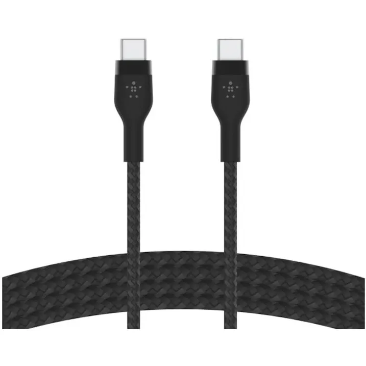 Belkin Cablu Belkin BOOST CHARGE PRO Flex USB-C catre USB-C 2.0, Silicon impletit, 2M, Negru