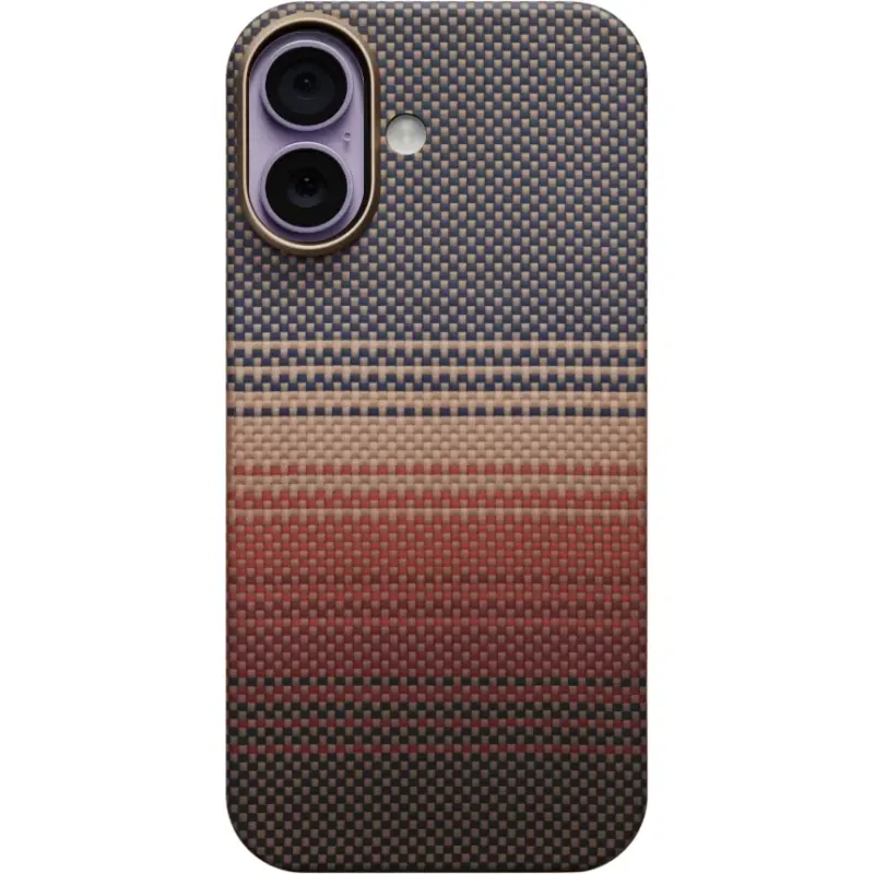 Pitaka Carcasa Pitaka Ultra Slim Sunset cu Magnetic Ring compatibila cu iPhone 17, Portocaliu