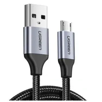 Ugreen Cablu alimentare si date Ugreen, US290, Fast Charging Data Cable pt. smartphone, USB la Micro-USB, braided, 1.5m, negru