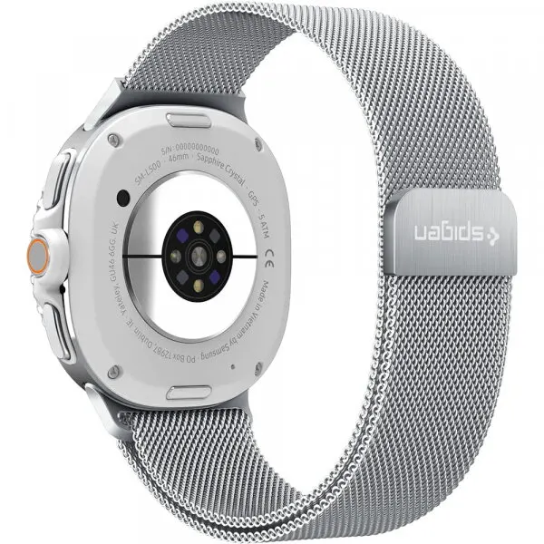 Spigen Curea Spigen Metal Fit pentru Samsung Galaxy Watch9 / Watch8 / Watch8 Classic Series, Argintie AMP10121
