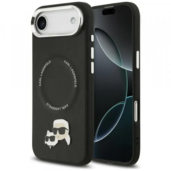 Karl Lagerfeld Husa MagSafe pentru Apple iPhone 17 Air, Karl Lagerfeld, Karl & Choupette Pins, Neagra