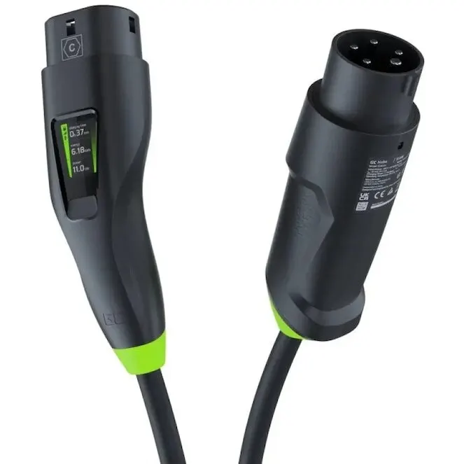 Green Cell Incarcator Mobil EV Green Cell Habu, 11 kW, 7 m, Tip 2, pentru Incarcarea Vehiculelor Electrice EV PHEV 2in1 Wallbox cu Aplicatie GC