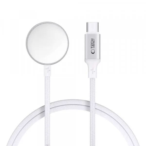Tech-Protect Incarcator Wireless Tech-Protect MC02 Ultraboost C pentru Apple Watch Series, USB-C, Alb
