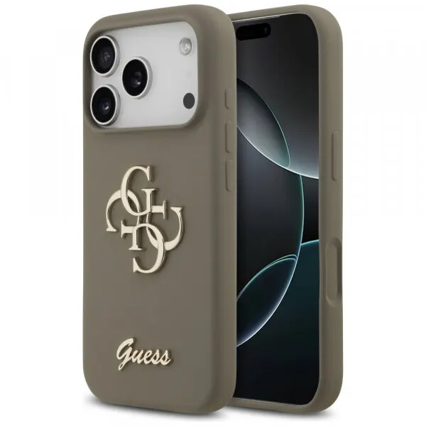 Guess Husa pentru Apple iPhone 17 Pro, Guess, Big 4G Script, Maro