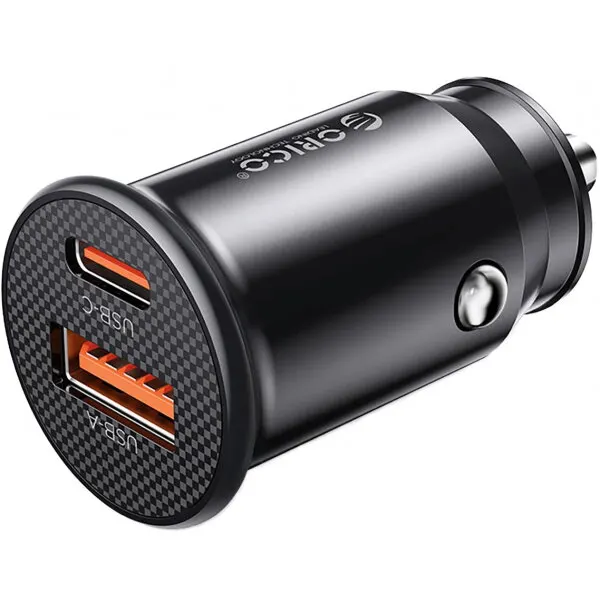 Orico Incarcator Auto Orico PowerMini, 30W, 3A, 1 x USB-A - 1 x USB-C, Negru