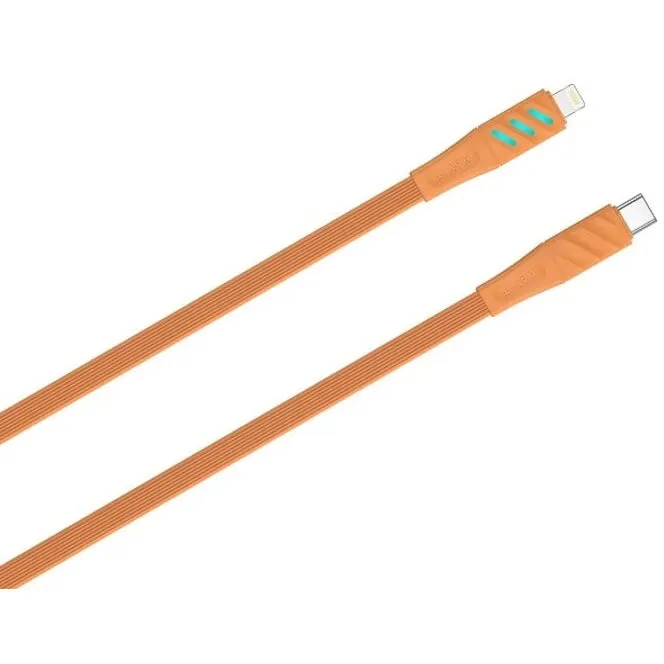 HAVIT Cablu de incarcare Havit CB6255 - USB type C la Lightning, 1 m, Orange