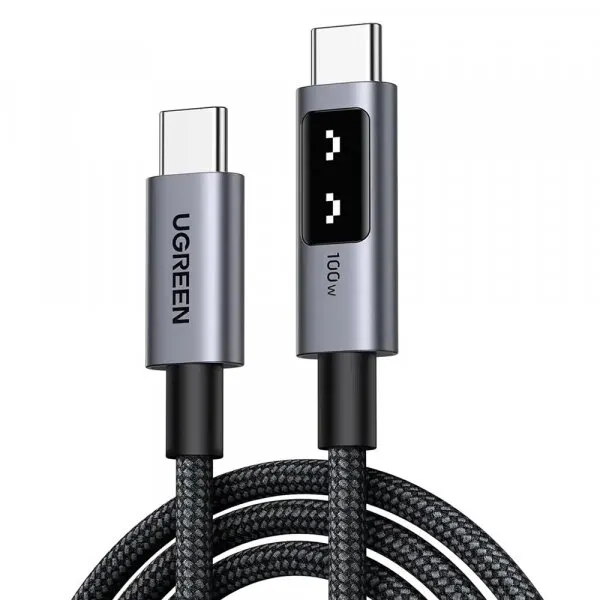 Ugreen Cablu Date si Incarcare USB-C - USB-C UGREEN L509, 100W, 3m, Gri