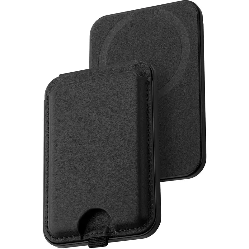 Dviced Dviced Leather magsafe foldable cardholder and stand - Black