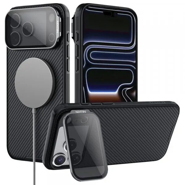 NILLKIN Husa MagSafe pentru Apple iPhone 18 Pro / 17 Pro, Nillkin, CamShield Prop, Neagra