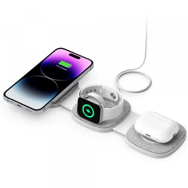 Tech-Protect Incarcator Retea Wireless Tech-Protect A32 3in1, 15W, 1.67A, Gri