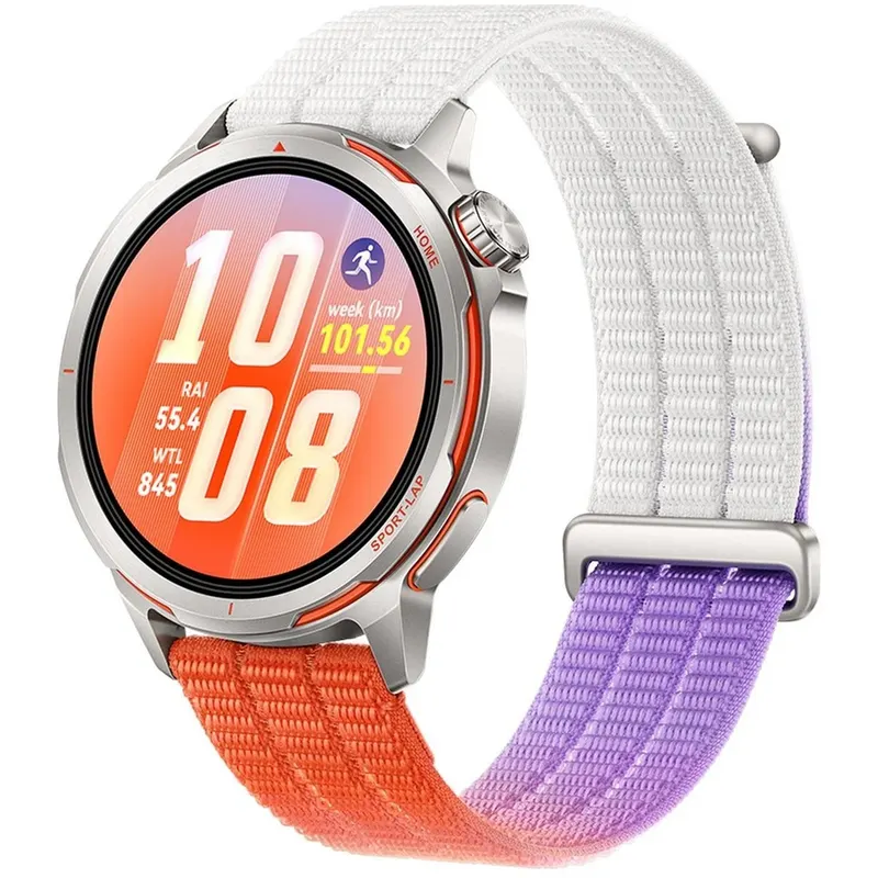 Huawei Ceas inteligent Huawei Watch GT Runner 2, portocaliu Dawn, carcasa din aliaj de titan cu curea tesuta AirDry portocalie degrade