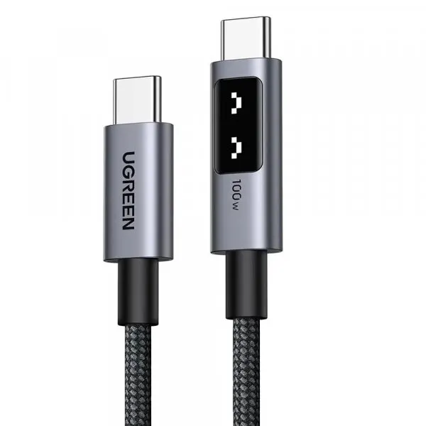 Ugreen Cablu Date si Incarcare USB-C - USB-C UGREEN L509, 100W, 0.5m, Gri