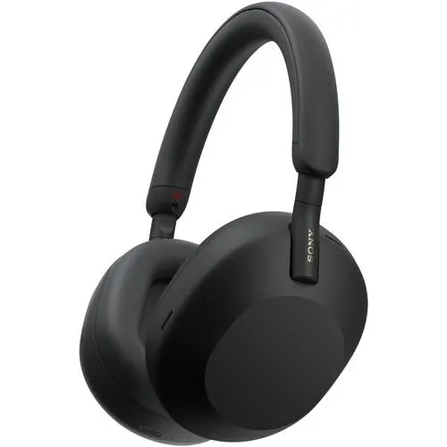 Casti Over the Ear Sony WH-1000XM5B, Wireless, Bluetooth, Noise cancelling, Autonomie baterie 30 ore, Microfon, Negru