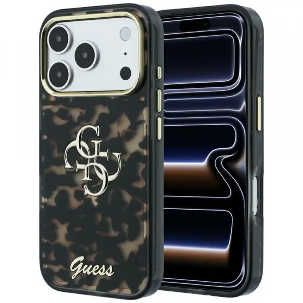 Guess Husa pentru Apple iPhone 18 Pro / 17 Pro, Guess, IML 4G Metal Script, Maro